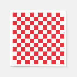 Rot und Weiß Serviette