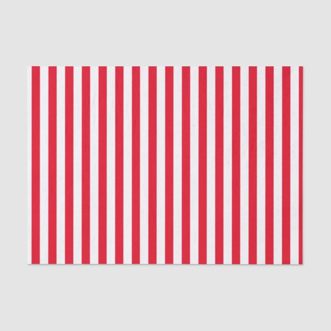 Rot und Weiß Stripes | DIY Hintergrund Seidenpapier (Vorderseite)