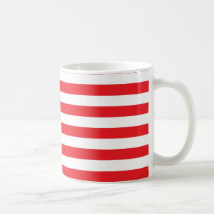 Rot und Weiß Stripes Tasse