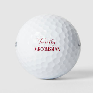 Rot und Weiß Trauzeuge Keepake Golfball