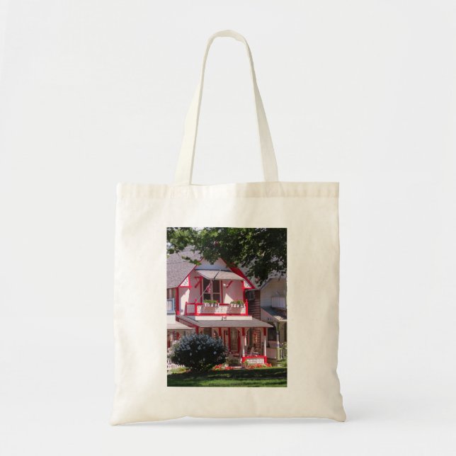 Rot und Weiß Viktorianisch - Martha's Vineyard Tas Tragetasche (Vorne)
