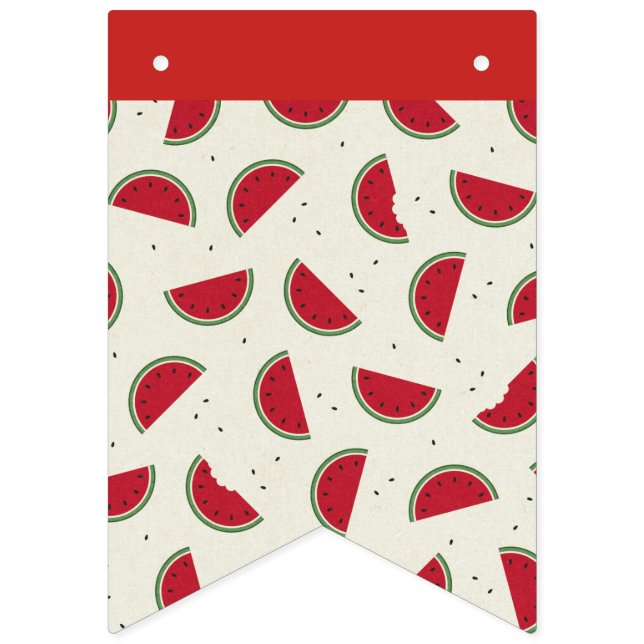 Rot und Weiß Wassermelonen Banner Bunting (Erste Fahne)