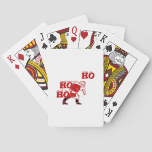 Rot und Weiß Weihnachten Spaziergang Ho Ho Ho Kuns Spielkarten