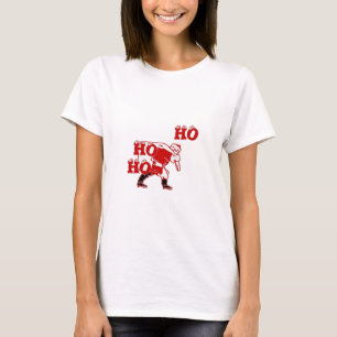 Rot und Weiß Weihnachten Spaziergang Ho Ho Ho Kuns T-Shirt