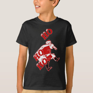 Rot und Weiß Weihnachten Spaziergang Ho Ho Ho Kuns T-Shirt
