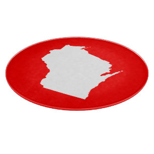 Rot und Weiß Wisconsin Schneidebrett
