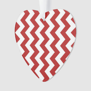Rot und Weiß Zigzag Ornament
