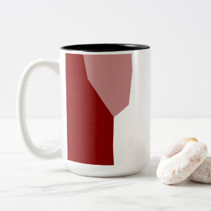 rot und weiß zweifarbige tasse