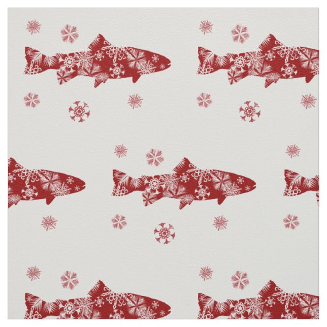 Rot-und Weißschneeforelle Stoff (Muster)