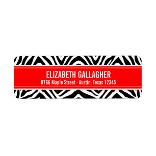 Rot und Zebra Print
