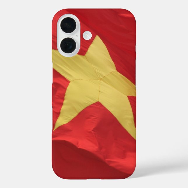 Rot vietnam iPhone 16 hülle (Rückseite)