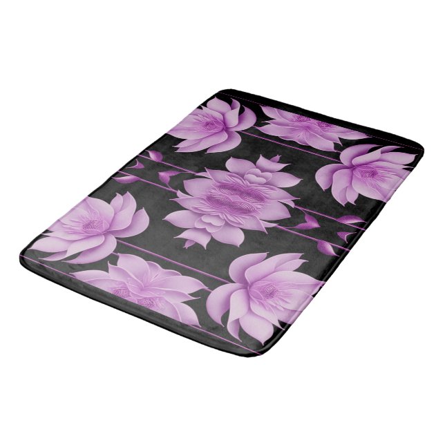 Rot-violett-Lotus Badematte (Schrägansicht)
