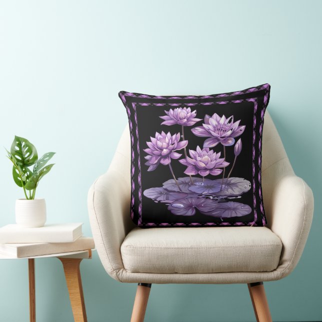 Rot-violett-Lotus Kissen (Stuhl )