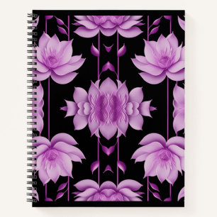Rot-violett-Lotus Notizbuch