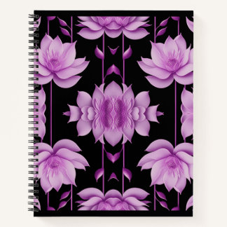 Rot-violett-Lotus Notizbuch