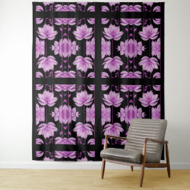 Rot-violett-Lotus Wandteppich
