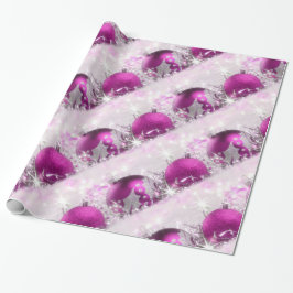 Rot-Violett und Silber Weihnachtswrapping Papier Geschenkpapier