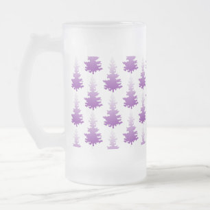 Rot-Violetter Immergrüner Weihnachtsbaum Mattglas Bierglas