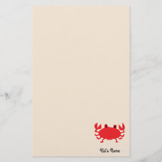 Rot von Meereskrabbe Briefpapier