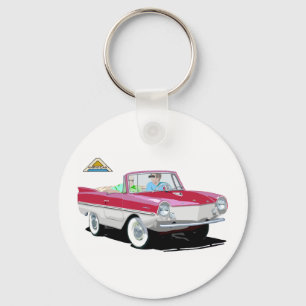 Rot-Weiß-Amphicar Schlüsselanhänger