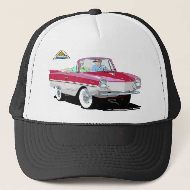 Rot-Weiß-Amphicar Truckerkappe (Vorderseite)