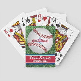 Rot, Weiß, Baseball-Marine Bar Mitzvah Spielkarten