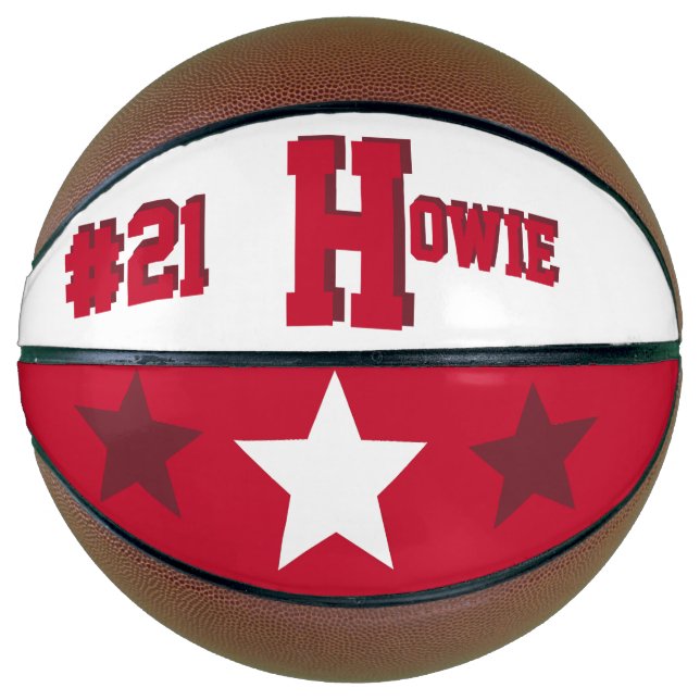 Rot-Weiß-Basketball Basketball (Vorderseite)