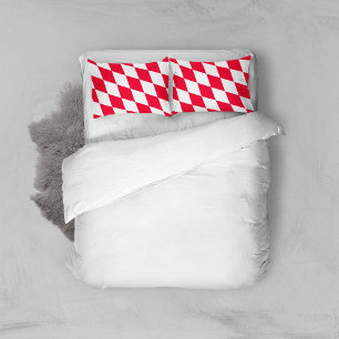 Rot-Weiß-Bayern-Diamant-Flaggenmuster Kissenbezug