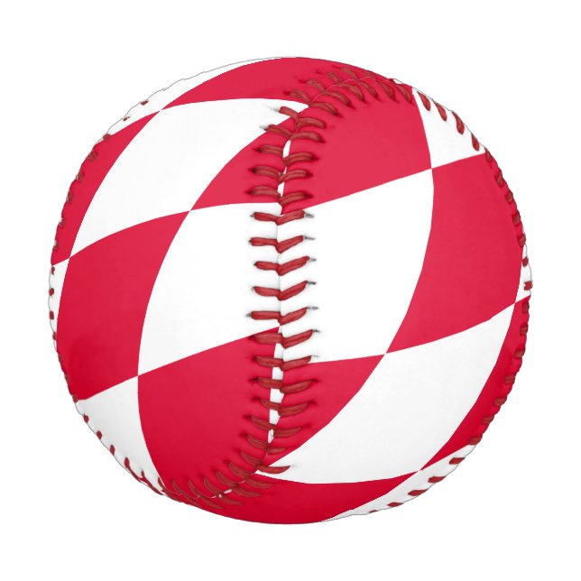 Rot-Weiß-Bayern-Muster für die Diamantflagge Baseball (Schrägansicht)