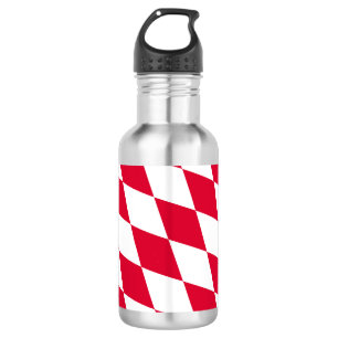 Rot-Weiß-Bayern-Muster für die Diamantflagge Edelstahlflasche