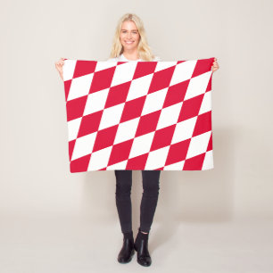 Rot-Weiß-Bayern-Muster für die Diamantflagge Fleecedecke