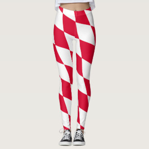 Rot-Weiß-Bayern-Muster für die Diamantflagge Leggings