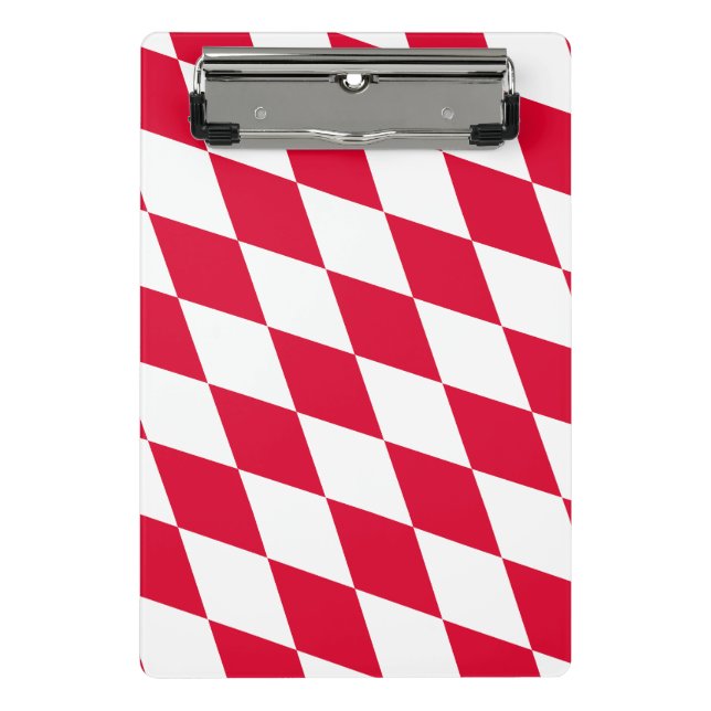 Rot-Weiß-Bayern-Muster für die Diamantflagge Mini Klemmbrett (Vorderseite)
