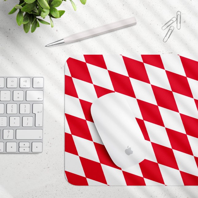 Rot-Weiß-Bayern-Muster für die Diamantflagge Mousepad (Von Creator hochgeladen)