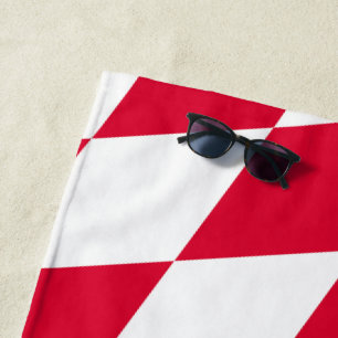 Rot-Weiß-Bayern-Muster für die Diamantflagge Strandtuch