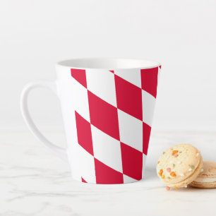 Rot-Weiß-Bayern-Rautensymbol-Muster Milchtasse
