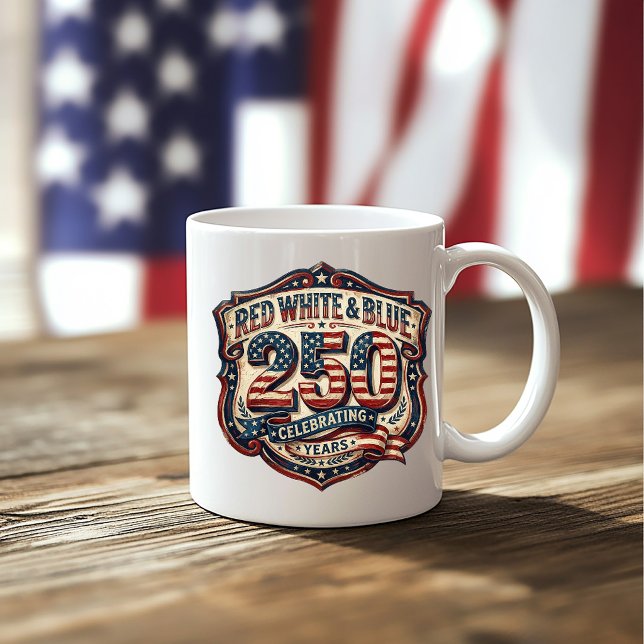 Rot, Weiß & Blau 4. Juli Kaffeetasse (Von Creator hochgeladen)