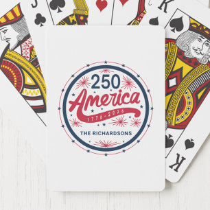 Rot Weiß Blau Amerikas 250. Jubiläum Spielkarten