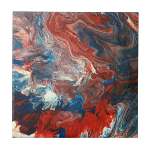 Rot, Weiß, Blau Fliese