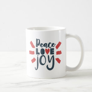 Rot Weiß Blau Frieden Liebe Freude Geschenktasse Kaffeetasse