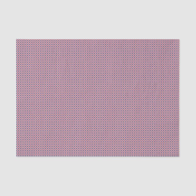 Rot, weiß, blau-GINGHAM-GEWEBE-PAPIER Seidenpapier (Vorderseite)