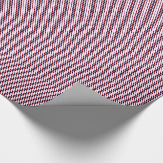 Rot, weiß, blau-Gingham-GIFT-WRAPPING-PAPIER Geschenkpapier (Ecke)