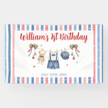 Rot Weiß & Blau Kleidung Jungen Geburtstag