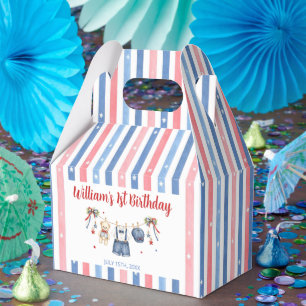 Rot Weiß & Blau Kleidung Jungen Geburtstags Favor Geschenkschachtel