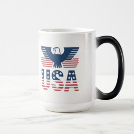 Rot Weiß Blau Morphing USA Tasse