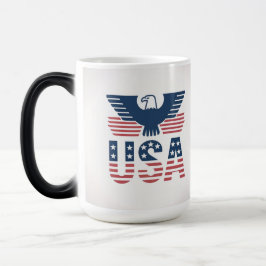 Rot Weiß Blau Morphing USA Tasse
