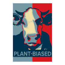 Rot Weiß Blau Pop-Art inspirierter Kuhposter