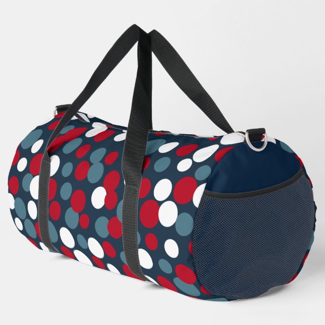 Rot-Weiß-Blau-Tasche Duffle Bag (Rechte Ecke)