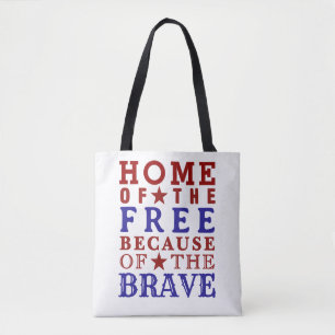 Rot Weiß Blau Tote Bag zum 4. Juli Tasche