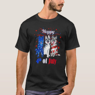 Rot Weiß Blau USA Amerikanische Flagge Deutscher S T-Shirt